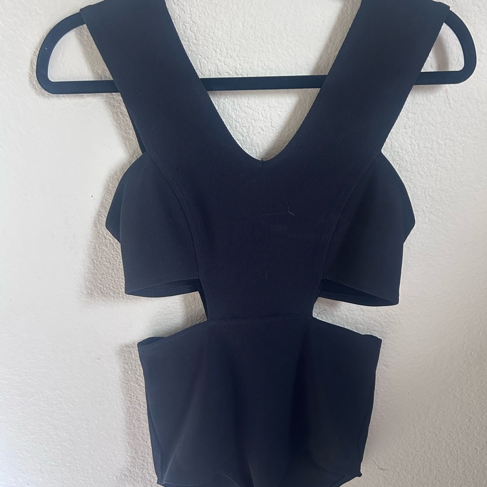 Elegant Black Sleeveless bodysuit